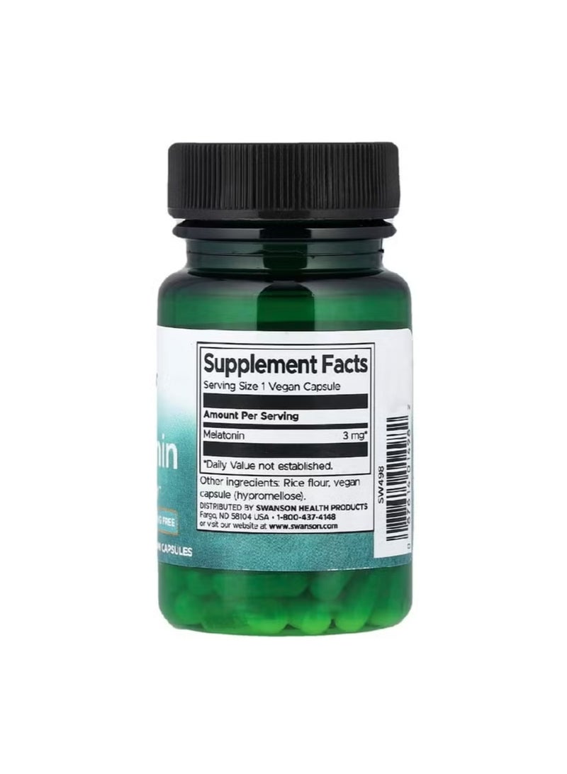 SWANSON Melatonin 3 mg 60 Capsules - Image 2